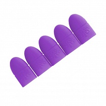 Силиконовые колпачки для снятия гель-лака (фиолетовые)